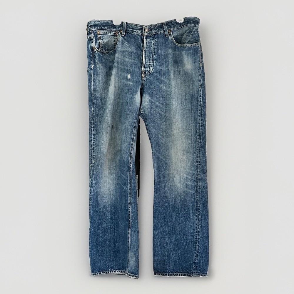Polo Ralph Lauren Vintage 67 Mens Jeans 36x32 Fits W38 Button Fly Distressed Y2K